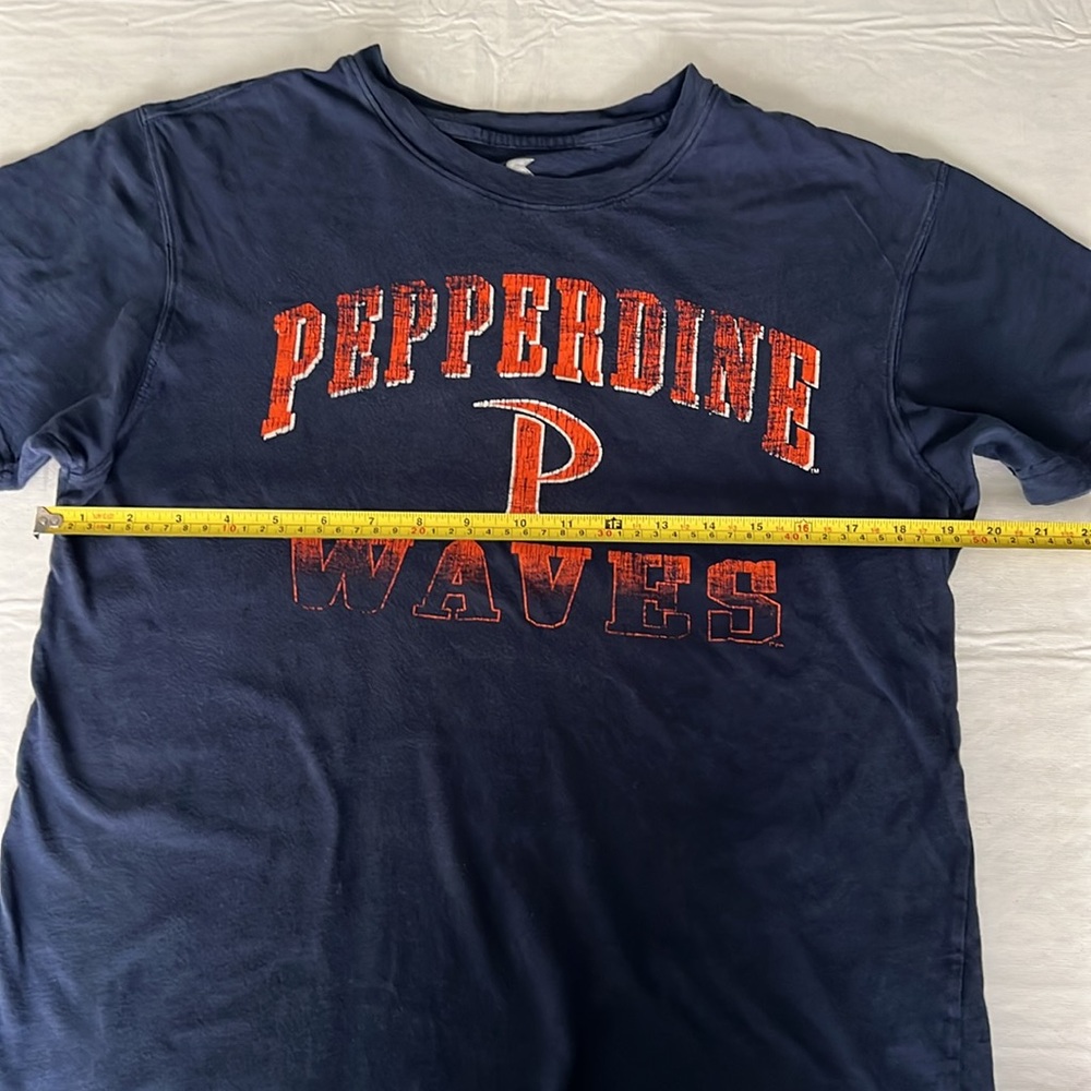 Colosseum Men’s Navy Orange PEPPERDINE WAVES Graphic Short Sleeve T-shirt Size M - Picture 5 of 6